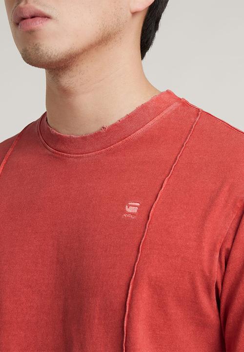 G-STAR - Overdyed destroyed boxy r t Dry jersey o rfd - finch gd