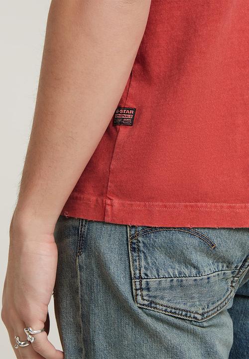 G-STAR - Overdyed destroyed boxy r t Dry jersey o rfd - finch gd