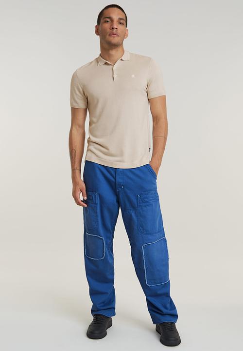 G-STAR - Knitted polo Light galli knit - whitebait