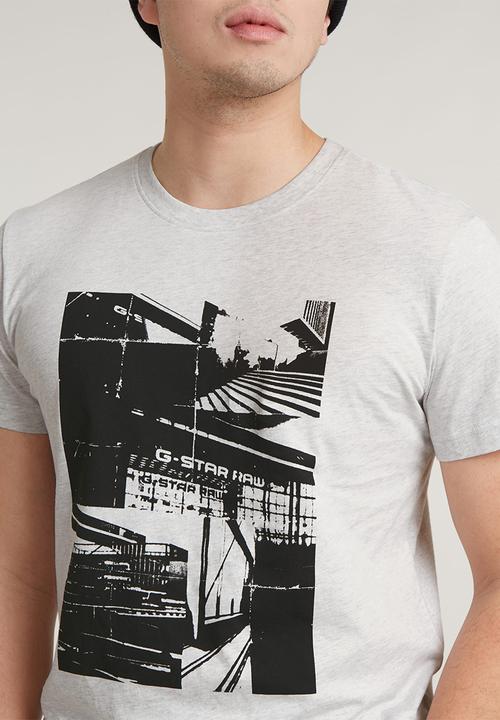 G-STAR - JMW building r t Compact jersey o - white htr