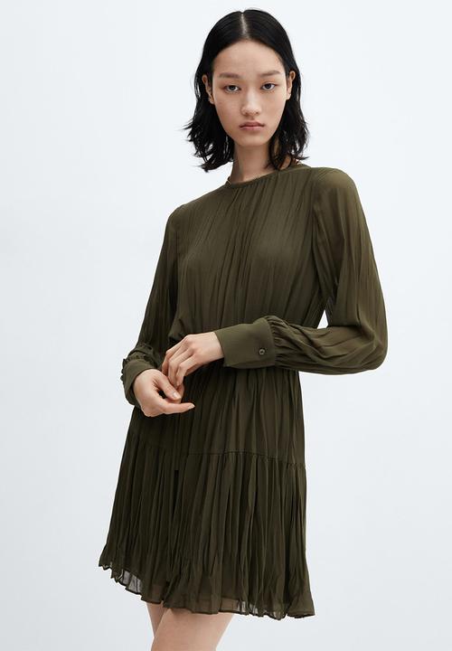 MANGO - Dress Isabel - Beige / Khaki