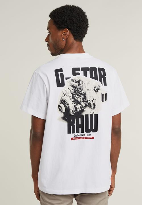 G-STAR - Engine back gr loose r tDry jersey o - white
