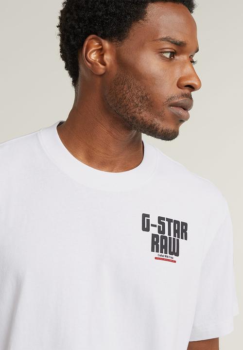 G-STAR - Engine back gr loose r tDry jersey o - white