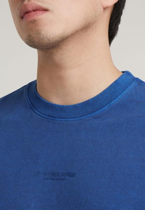 G-STAR - Overdyed center chest boxy r t Dry jersey o rfd - radar blue gd