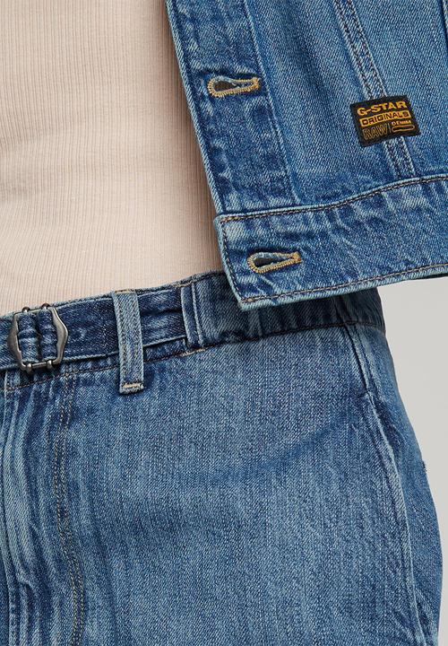G-STAR - Belted Cargo Long Skirt wmn - faded cliffside blue