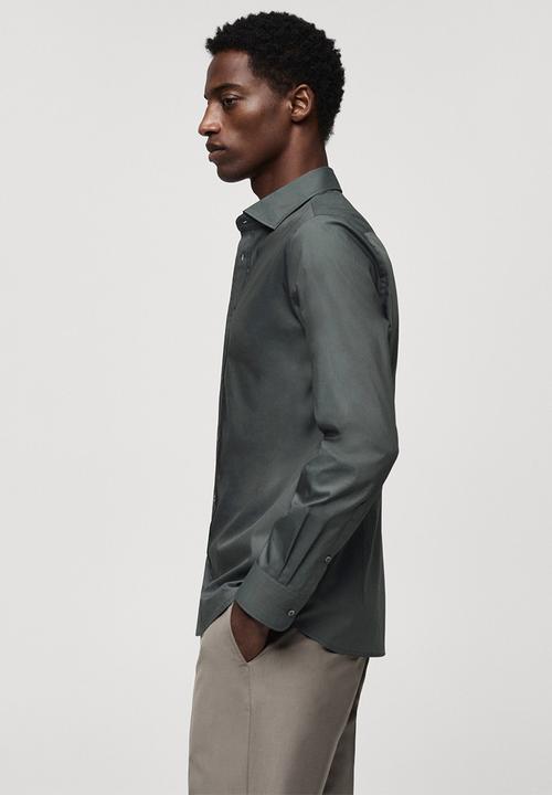 MANGO - Shirt palmar - green