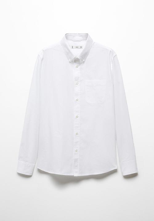 MANGO - Shirt oxford - white