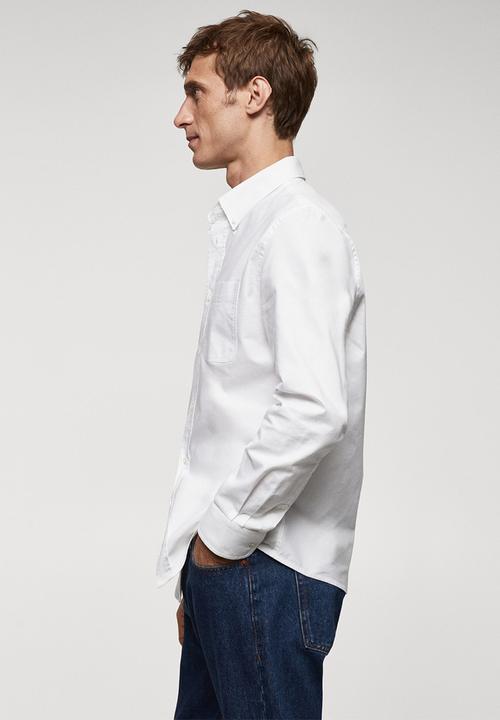 MANGO - Shirt oxford - white