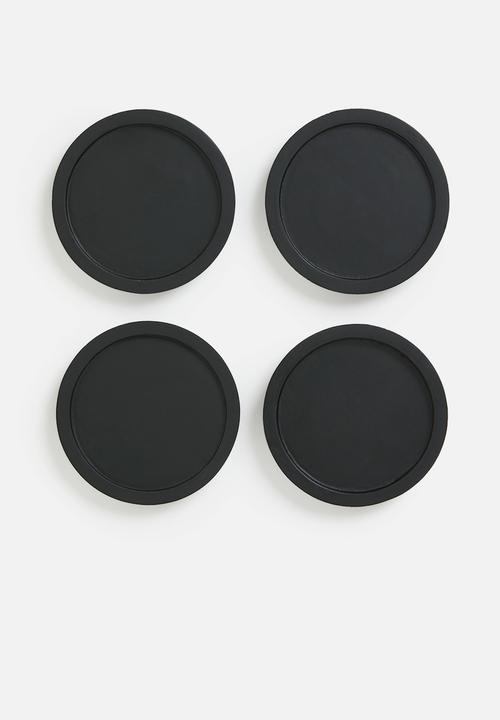 Sixth Floor - Solar Coaster set of 4 - Black