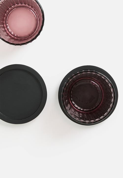 Sixth Floor - Solar Coaster set of 4 - Black