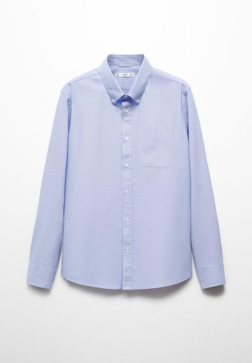 MANGO - Shirt oxford - sky-blue