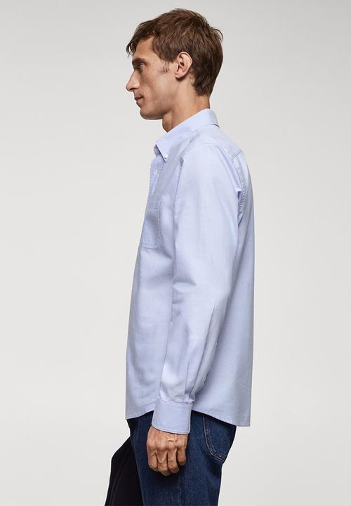 MANGO - Shirt oxford - sky-blue