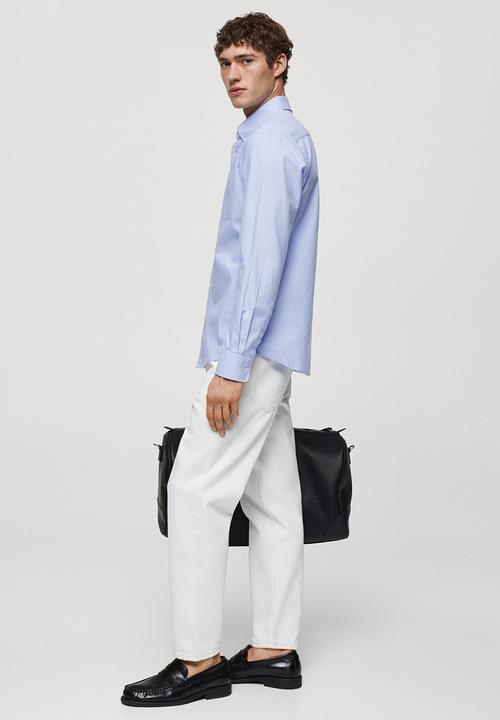 MANGO - Shirt oxford - sky-blue
