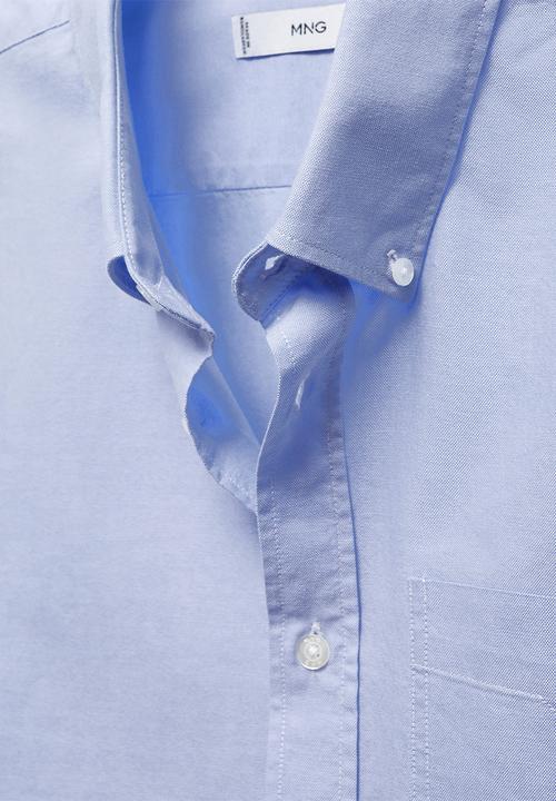 MANGO - Shirt oxford - sky-blue