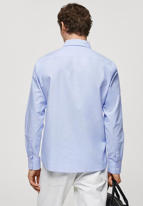 MANGO - Shirt oxford - sky-blue