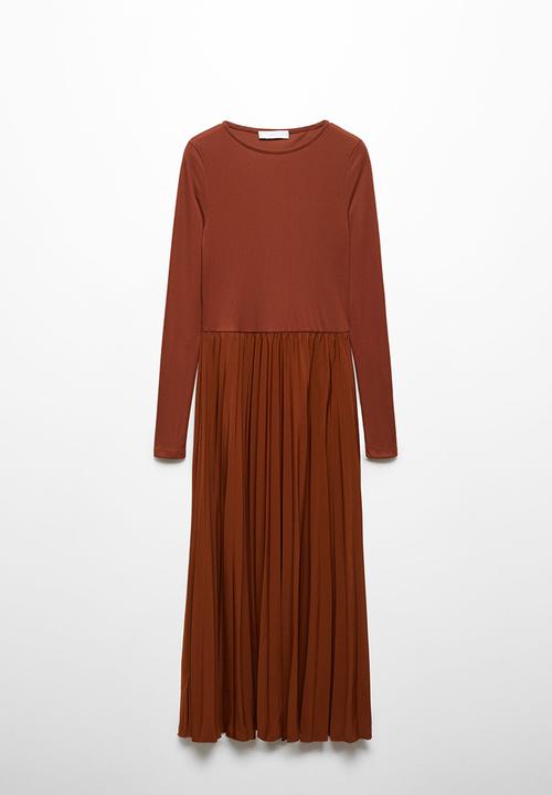 MANGO - Dress caldera - russet
