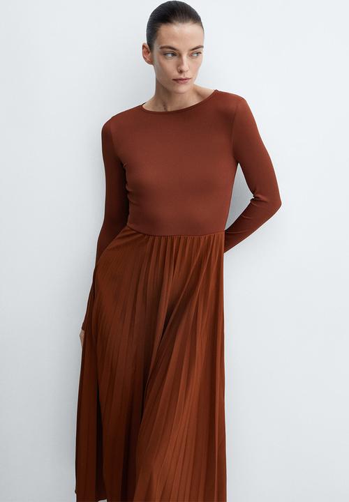 MANGO - Dress caldera - russet