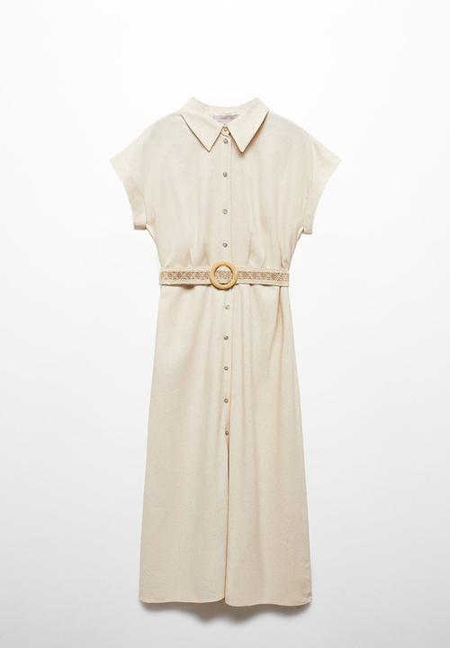 MANGO - Dress sand-h - light beige