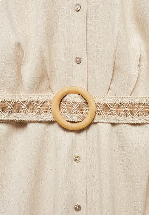 MANGO - Dress sand-h - light beige