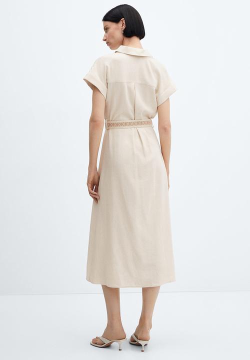 MANGO - Dress sand-h - light beige