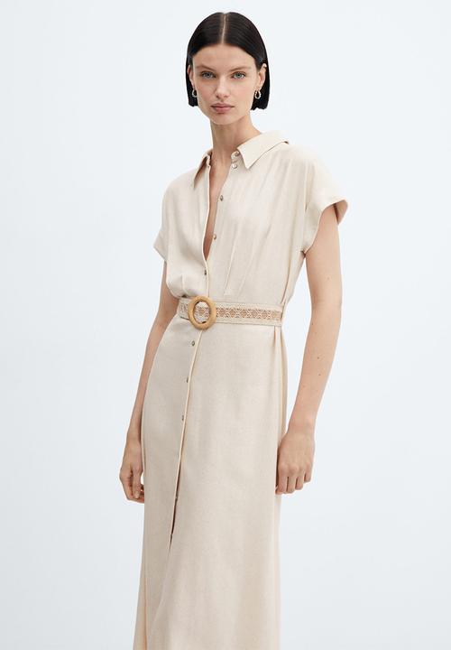 MANGO - Dress sand-h - light beige