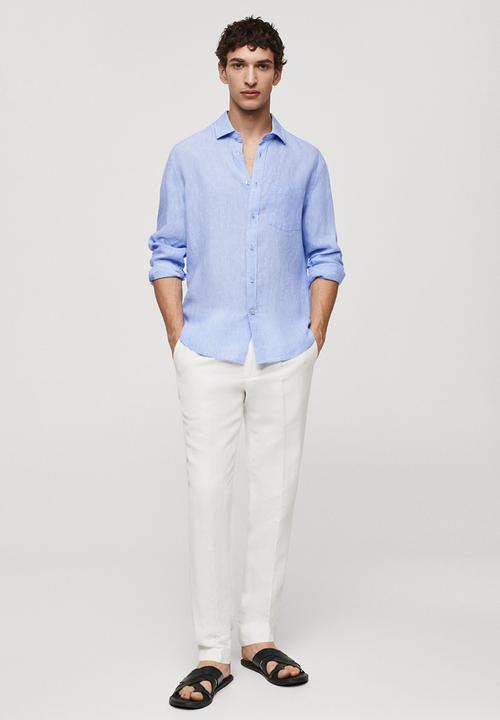 MANGO - Shirt avispa - sky-blue