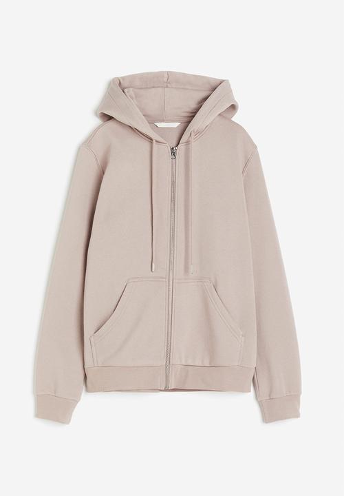 H&M - Zip-through hoodie - light greige