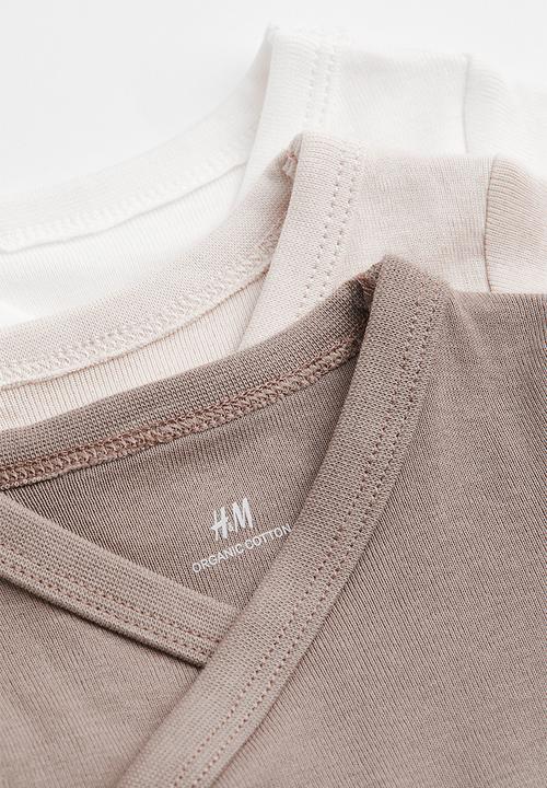 H&M - 6 piece cotton set - light mole & light beige 