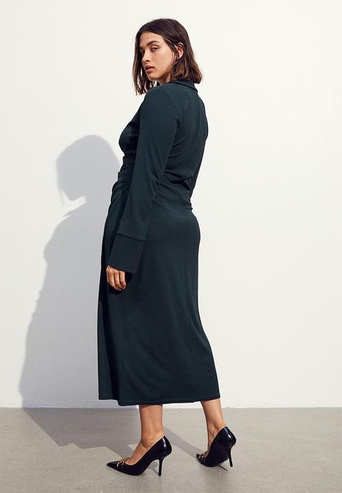 H&M - Wrap jersey dress - dark green