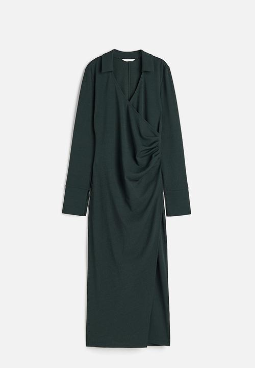 H&M - Wrap jersey dress - dark green