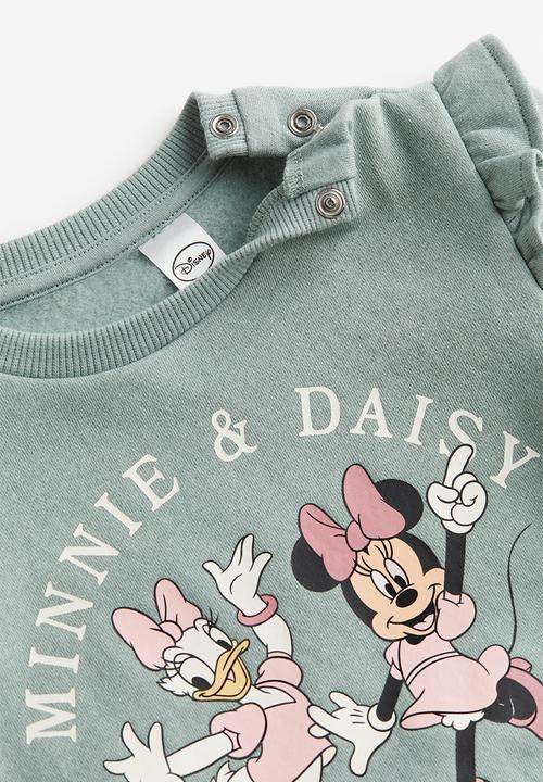 H&M - 2 piece printed cotton set - dusty green/minnie mouse