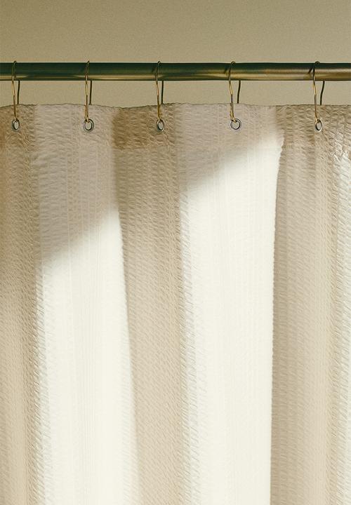 H&M - Seersucker shower curtain - cream