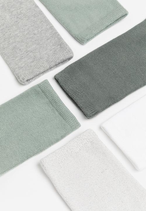 H&M - 7-Pack socks - green & white