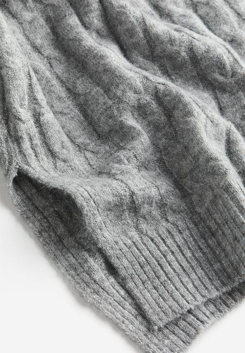 H&M - Cable-knit jumper - grey marl