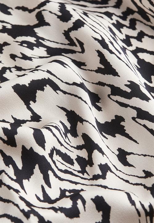 H&M - Draped blouse - cream/patterned