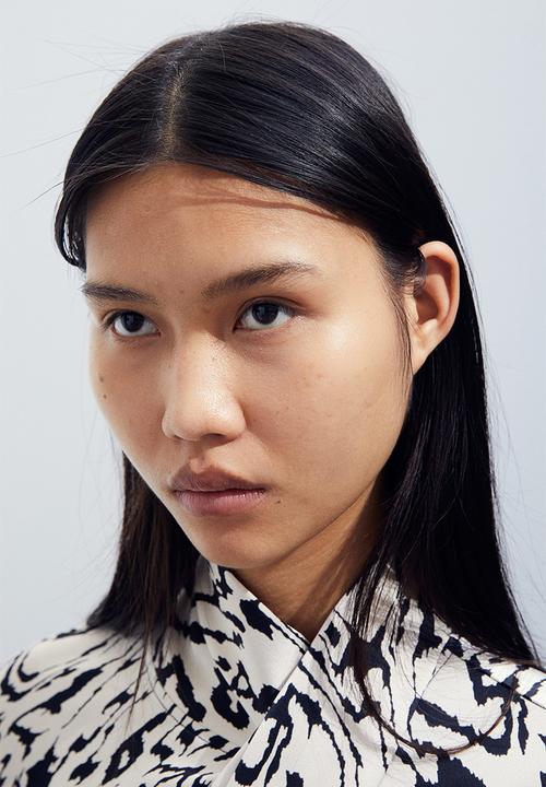 H&M - Draped blouse - cream/patterned