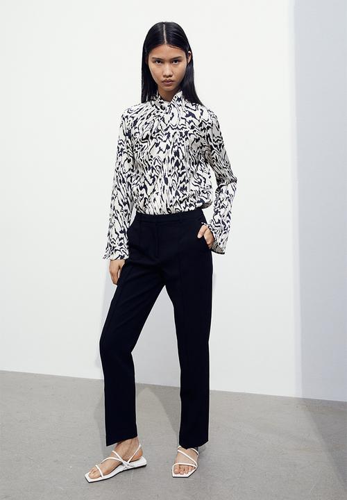 H&M - Draped blouse - cream/patterned