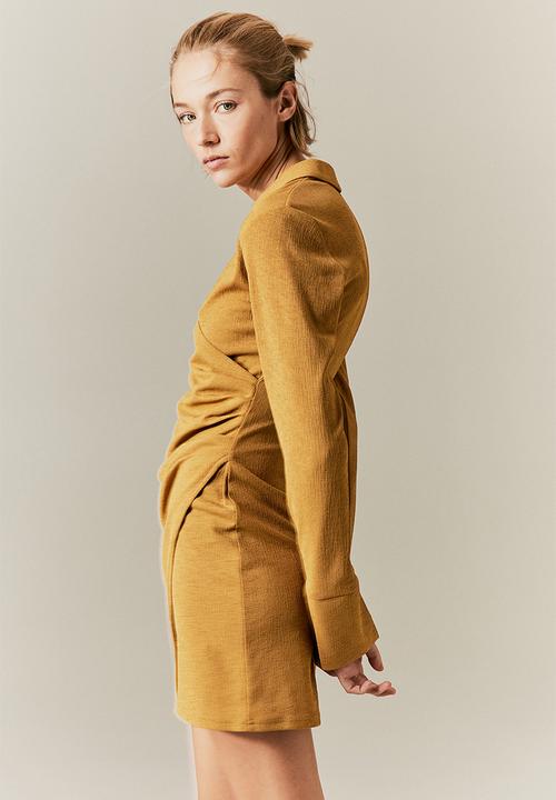 H&M - Collared dress - mustard yellow