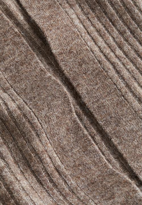 H&M - Long cardigan - dark beige marl