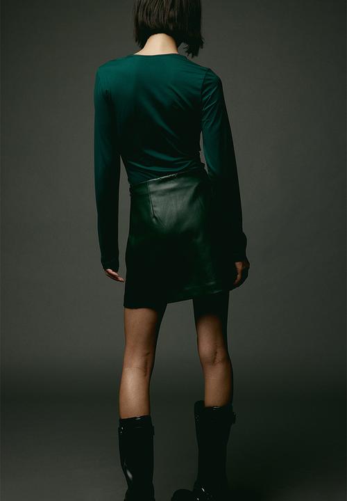 H&M - Long-sleeved jersey top - dark green 