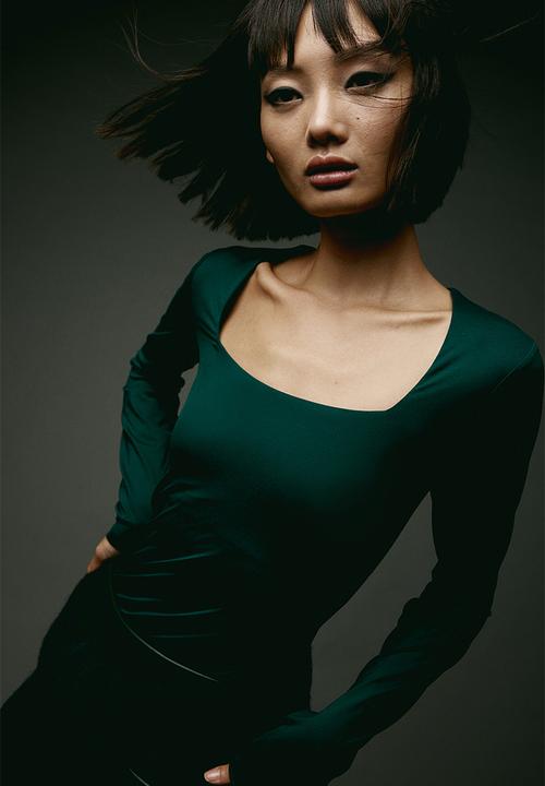 H&M - Long-sleeved jersey top - dark green 