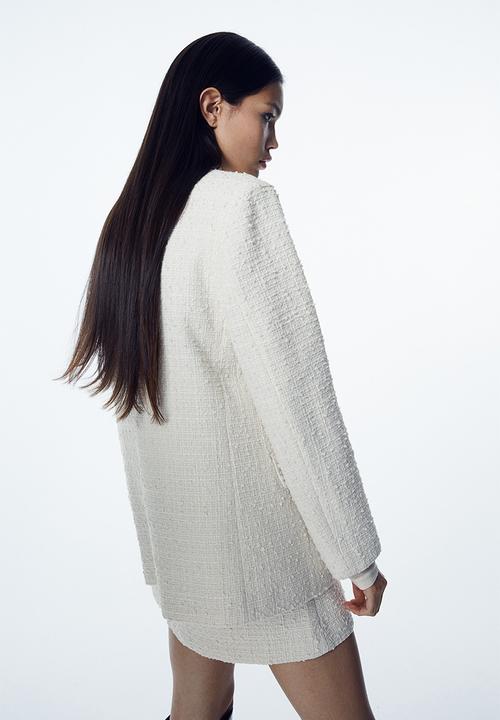 H&M - Oversized bouclé blazer - white