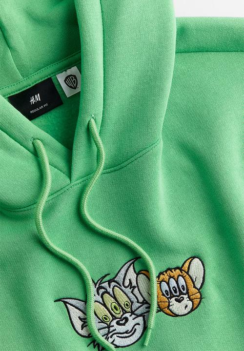 H&M - Regular fit hoodie - light green/tom and jerry