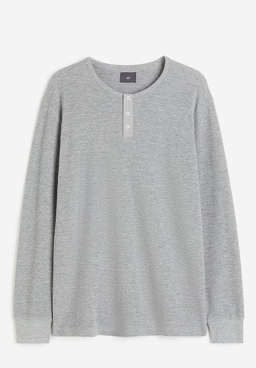 H&M - Regular fit waffled pyjamas - grey marl