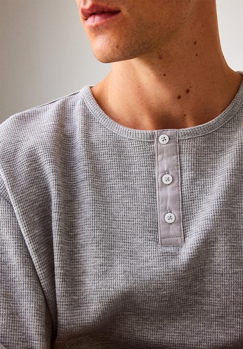H&M - Regular fit waffled pyjamas - grey marl