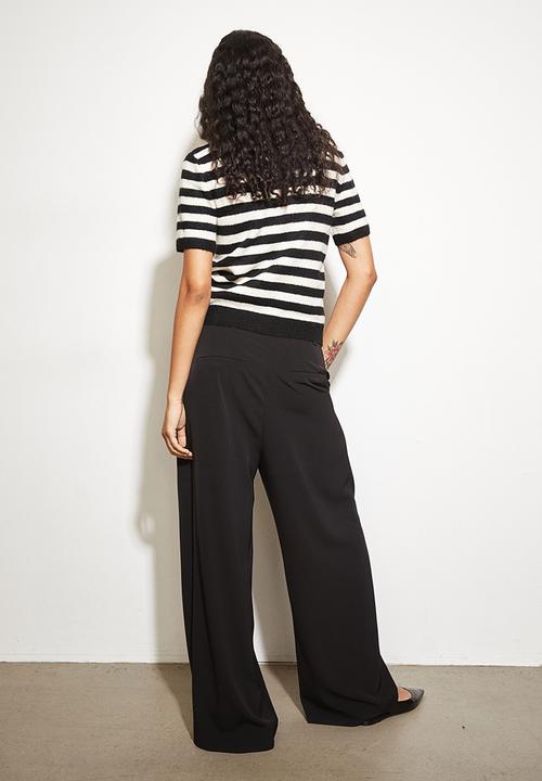 H&M - Fine-knit jumper - black & striped