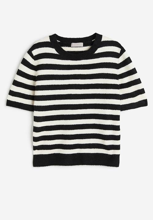 H&M - Fine-knit jumper - black & striped