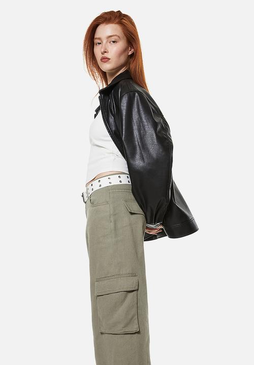 H&M - Twill cargo trousers - khaki green