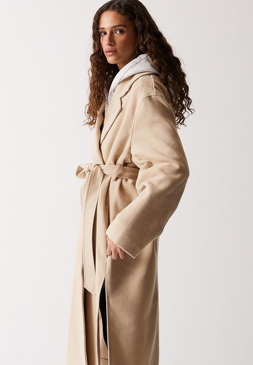 H&M - Tie-belt coat - light beige