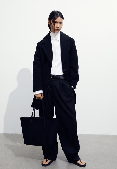 H&M - Twill coat - black